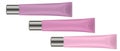 Set of lip gloss tubes. Shades of pink